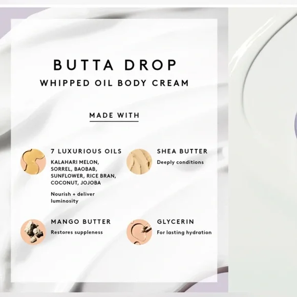 Fenty Beauty Butta Drop Whipped Oil Body Cream w/Tropical Oils + Shea Butter New - Picture 4 of 6